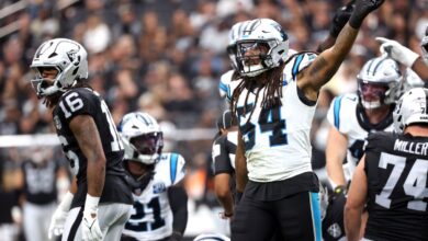 Carolina panthers vs las vegas raiders match player stats