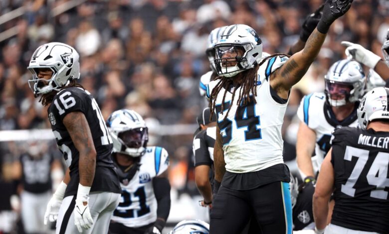 Carolina panthers vs las vegas raiders match player stats