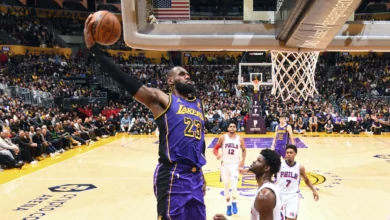 Lakers vs 76ers match player stats