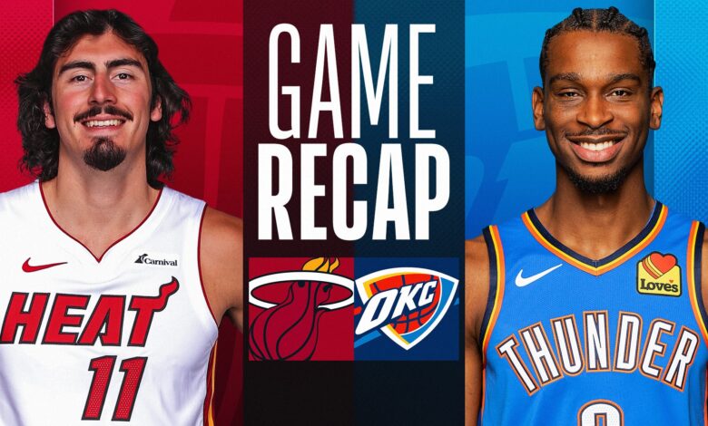 Miami heat vs okc thunder match player stats
