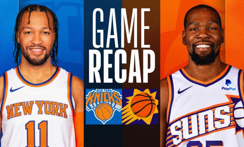 knicks vs phoenix suns match player stats